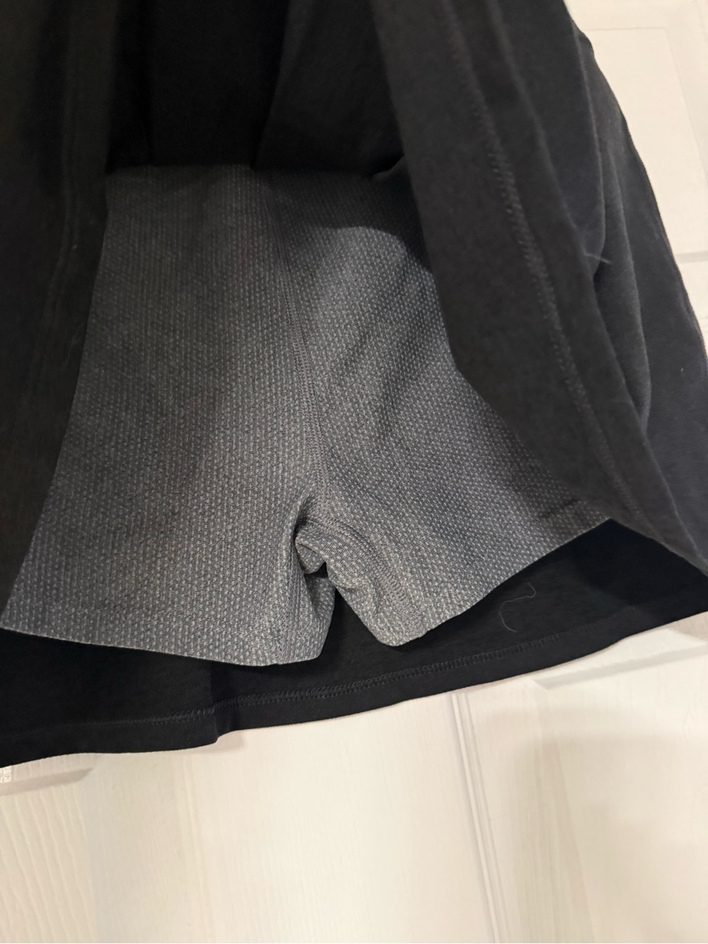 Women's Black ( very dark grey) A-Line Skirt with Stretch Waistband - Picture 3 of 4